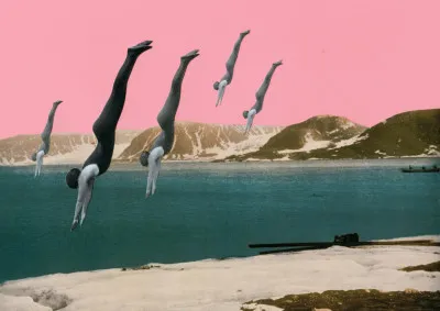 Horizontale illustratie van een kleurrijke buitenscène met zachte lichtinval en natuurlijke elementen