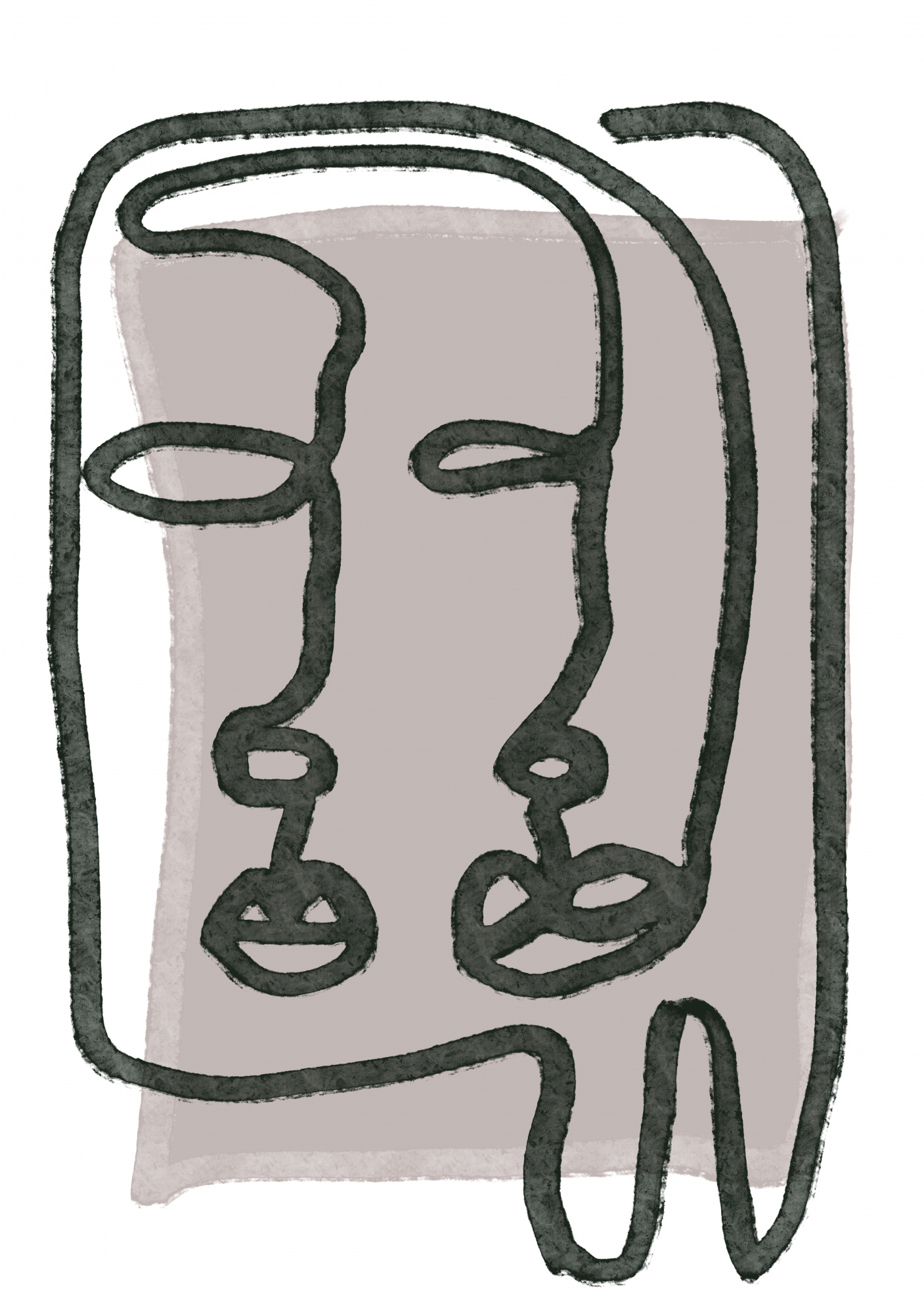 Faces abstract door sharyn bursic