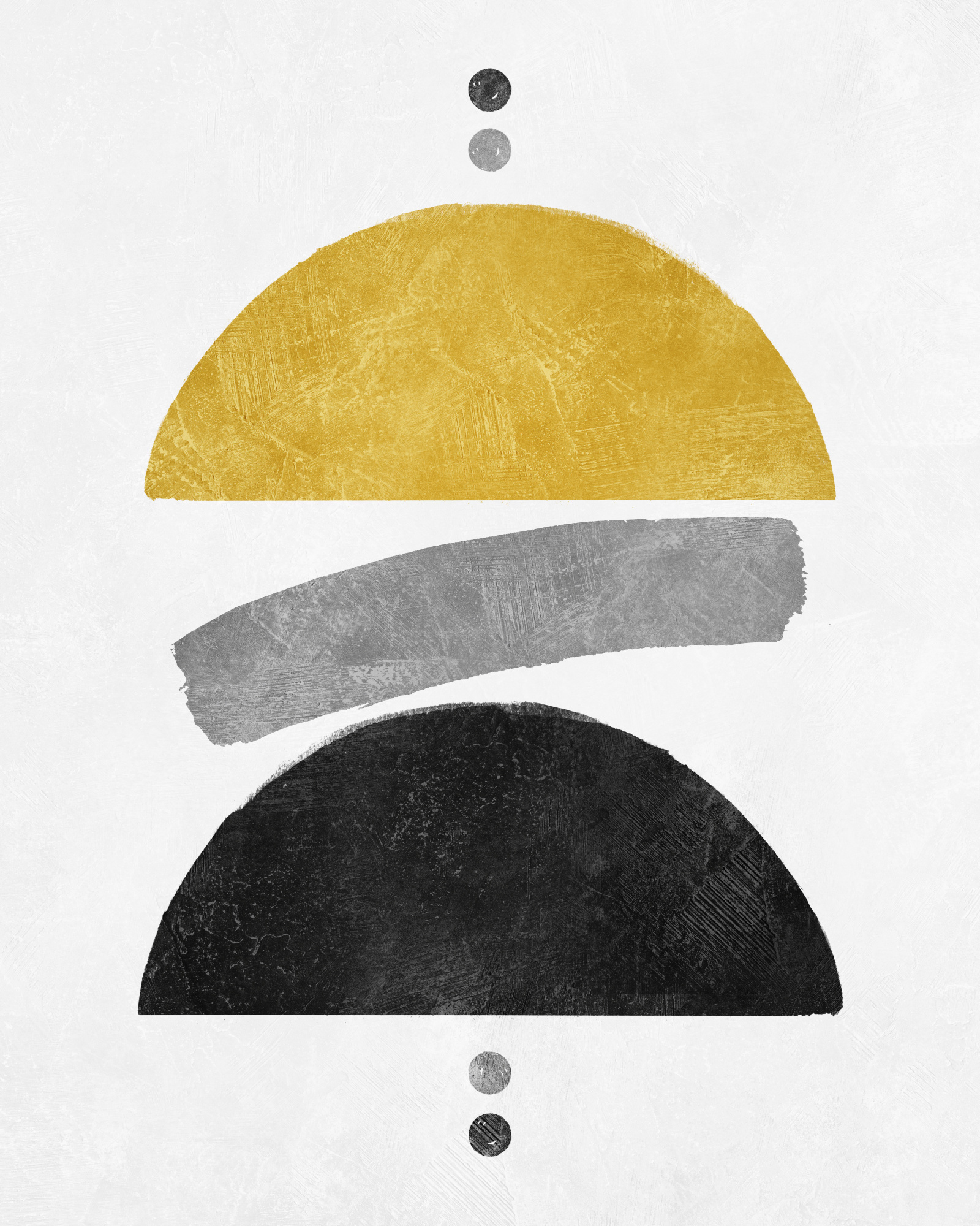 Abstracte harmonie in geel en zwart