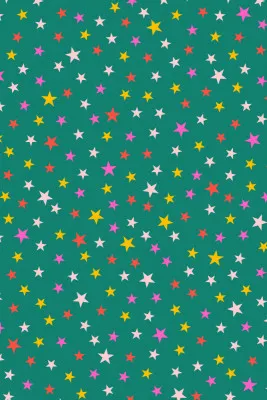 Verticale illustratie van een winters buitenlandschap met kerstlicht en diverse kleuren onder een zachte nachtelijke hemel