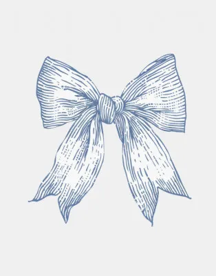 Nautical Pale Blue Bow