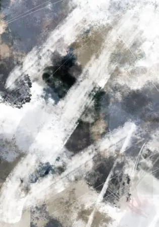 Verticale abstracte illustratie Zig Zag met geometrische vormen en beige tinten in outdoor scène