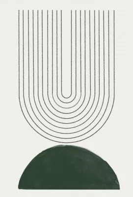 Green Mid Century Modern No.5