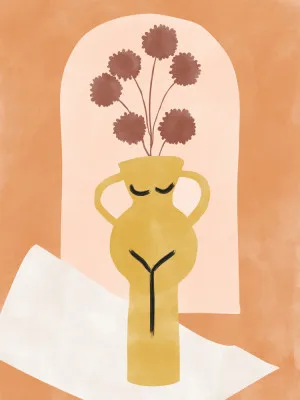 Stylized Vase Resembling A Female Form