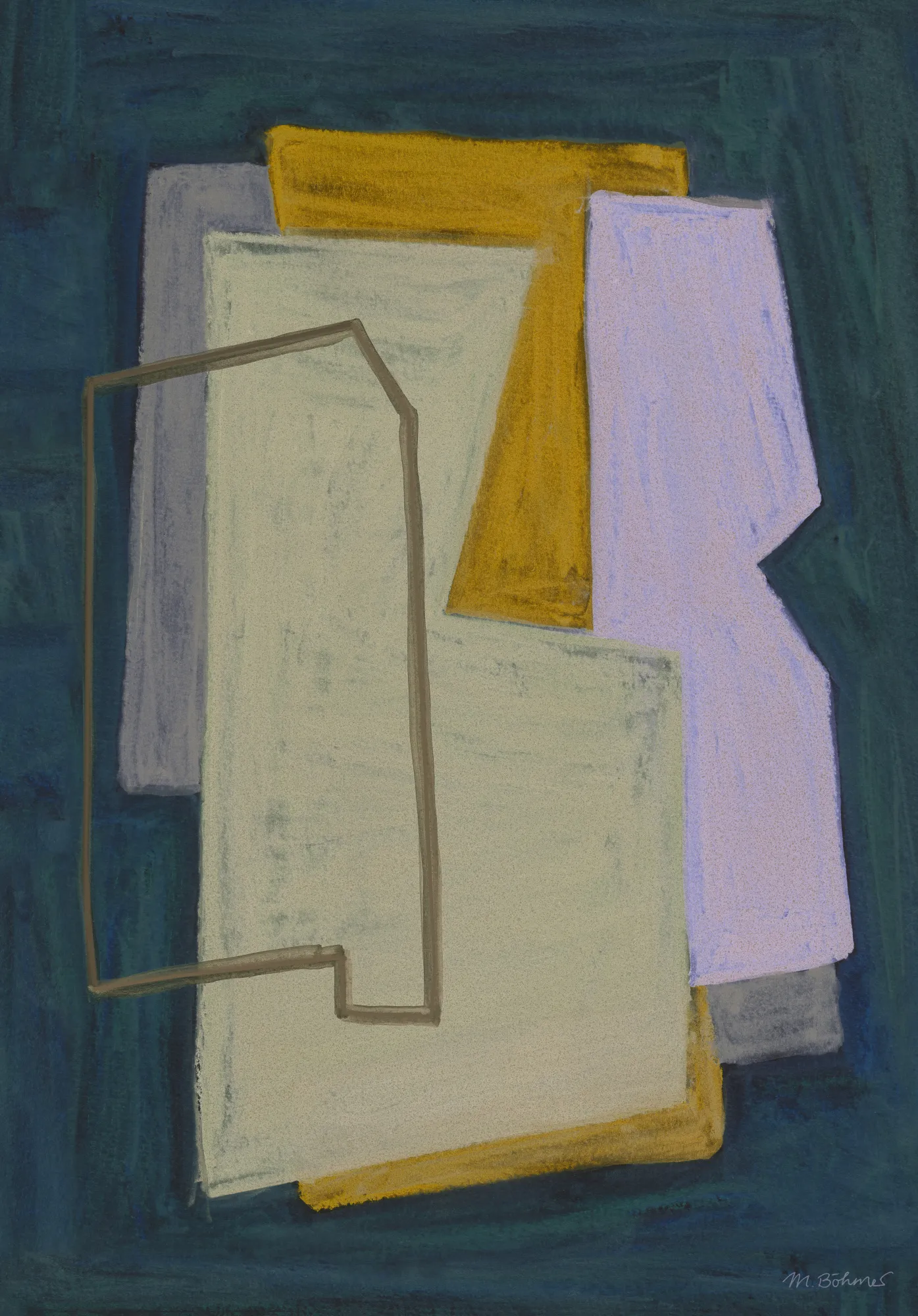 Zachte vormen en lijnen in verticale compositie