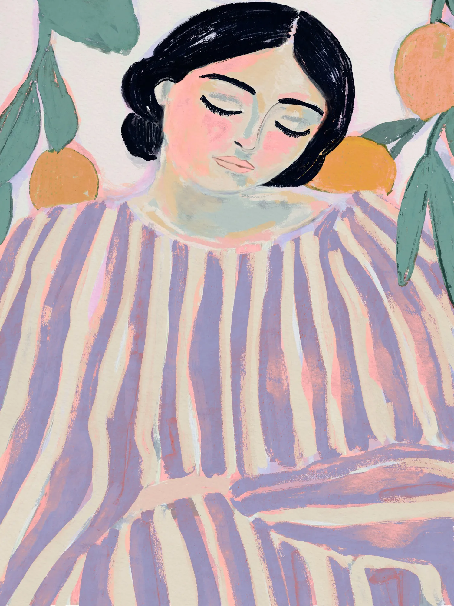 Tranquil stripes van treechild in zachte pastelkleuren