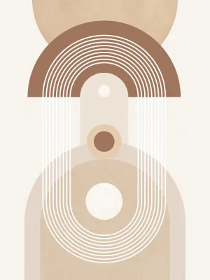 Beige Mid Century Poster