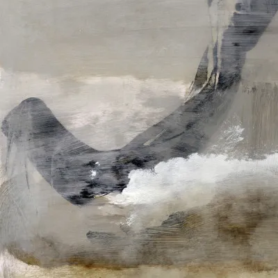 Abstracte vierkante acrylillustratie met beige, grijs en bruine tinten en buitenlucht thema