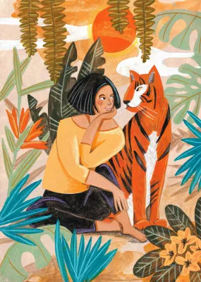 Woman with Tiger