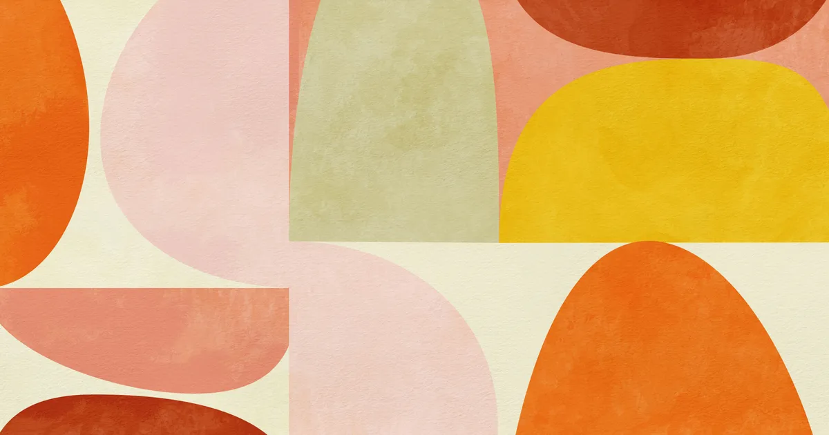 Warm pastel geometry van ana rut bre