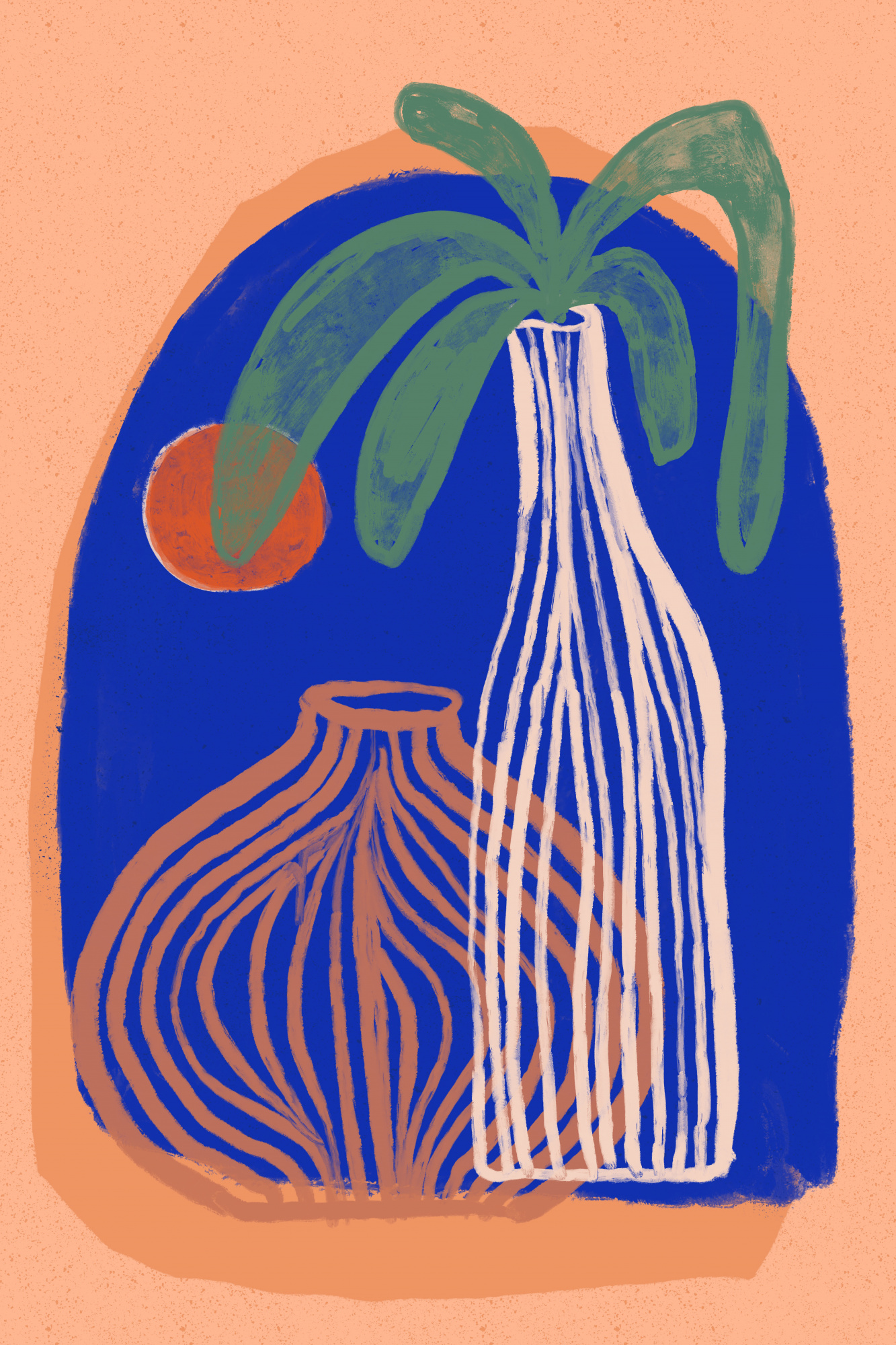 Blue oasis vases van treechild