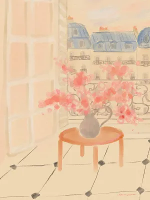Cherry Blossoms In Parisian Apartment