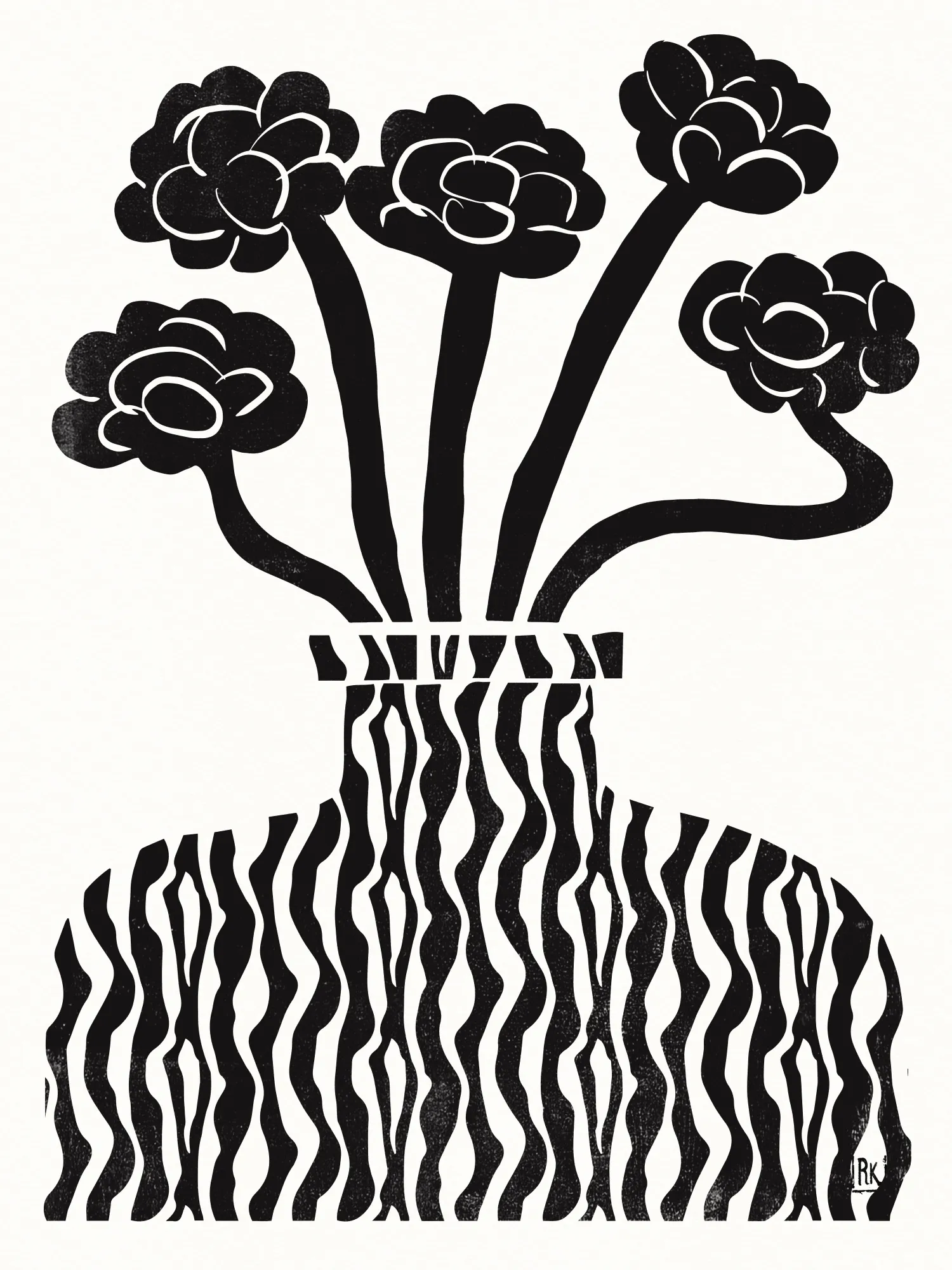 Vaas met bloemen in buitenlucht