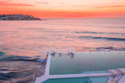 Stunning Sunset Over an Ocean Pool