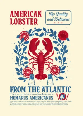Lobster kitchen print