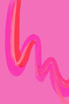 Neon waves van treechild in magenta tinten