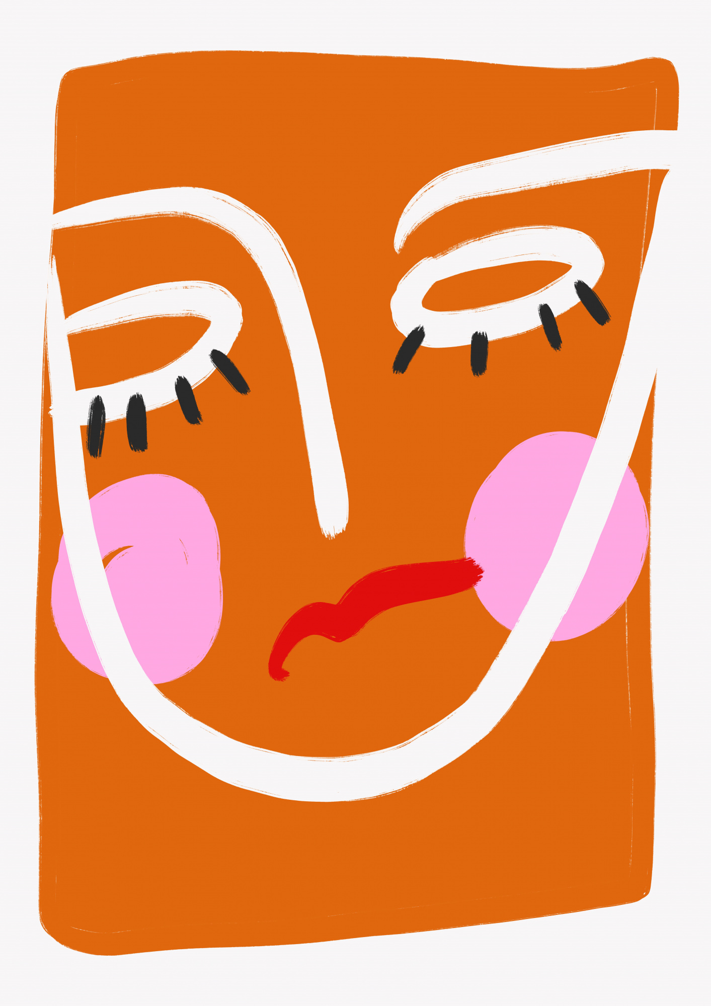 Abstract expression met krachtige lijnen en kleuren