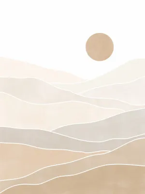 Abstract Beige Landscape