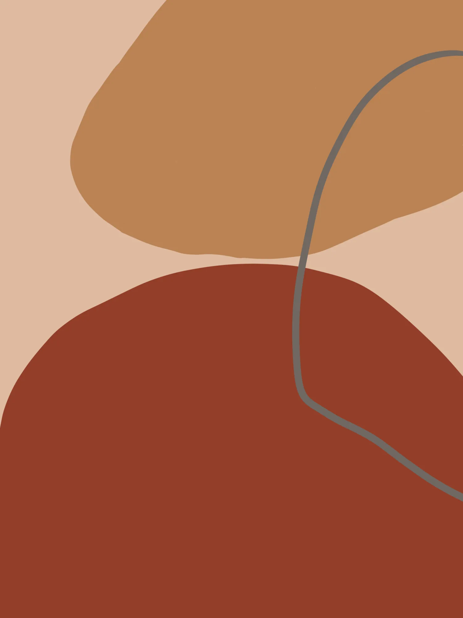 Rustige buitenlucht in verticale illustratie