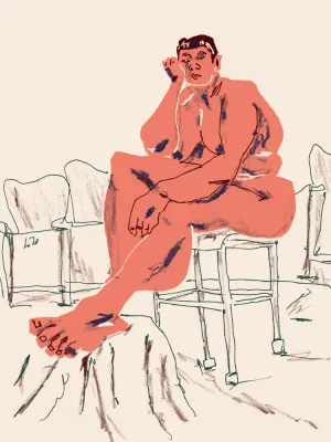 Nude Seated In A Chair