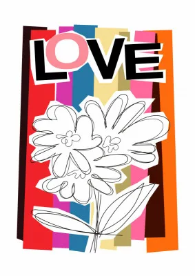 Scribble Flower Summer Fruits