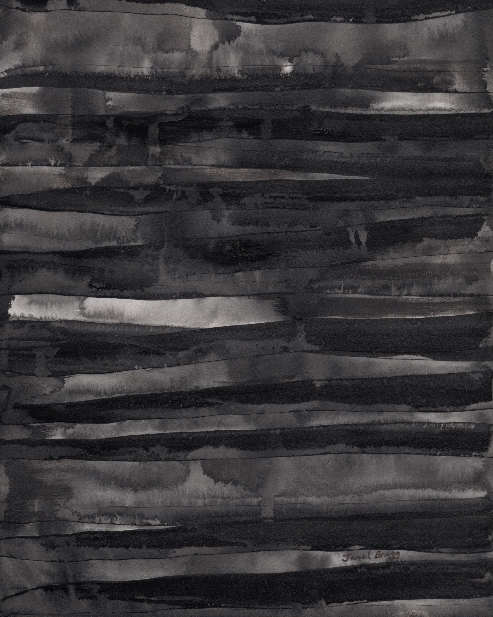 Abstract met inktstrepen i