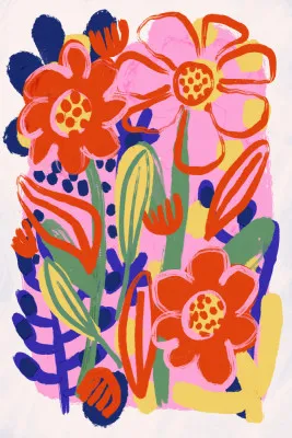 Floral joyburst in levendige kleuren