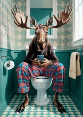 Bathroom Moose