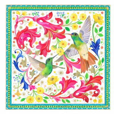 Two Hummingbirds and Pink Florentine