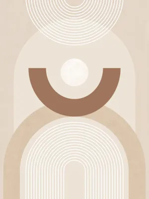 Beige Mid Century Poster