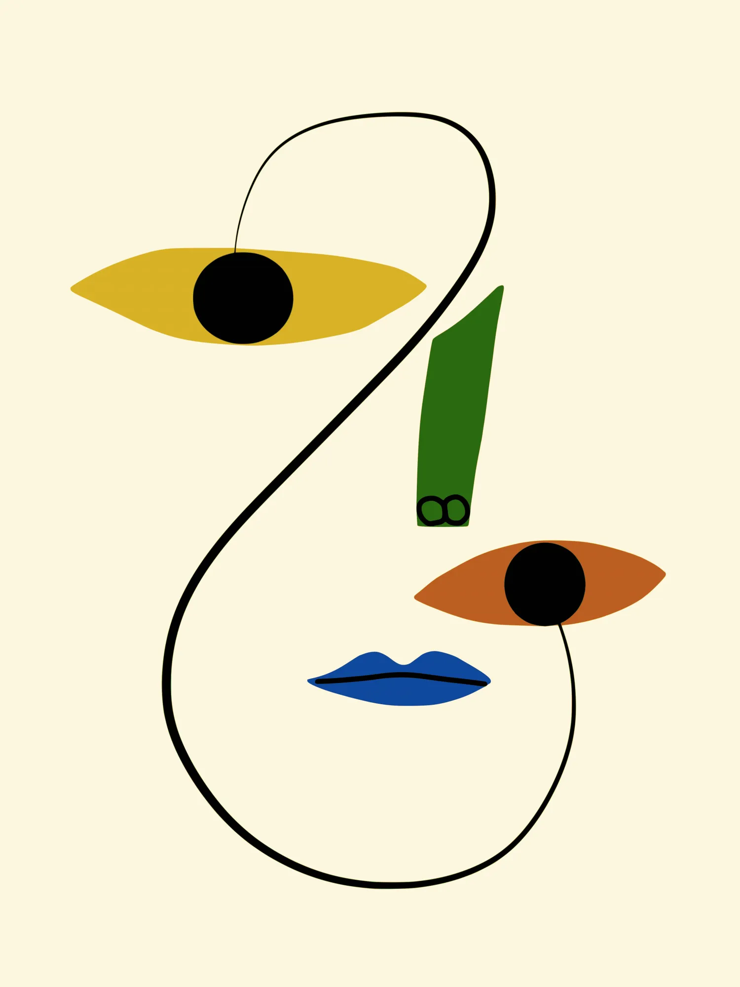 Line face art door little dean