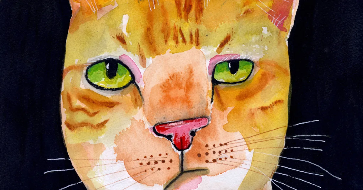 Ginger cat van sharyn bursic in verticaal formaat