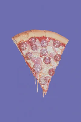 Pepperoni Pizza Slice with Glitter Toppings