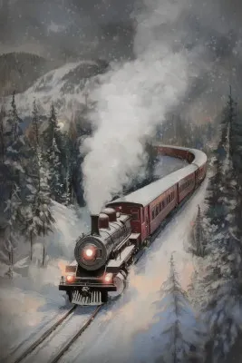 Snowfall Steam Train