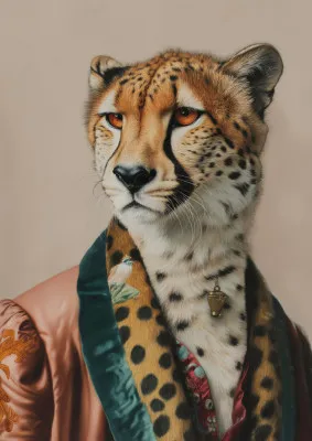 Sir Cheetah In Vintage Clothing