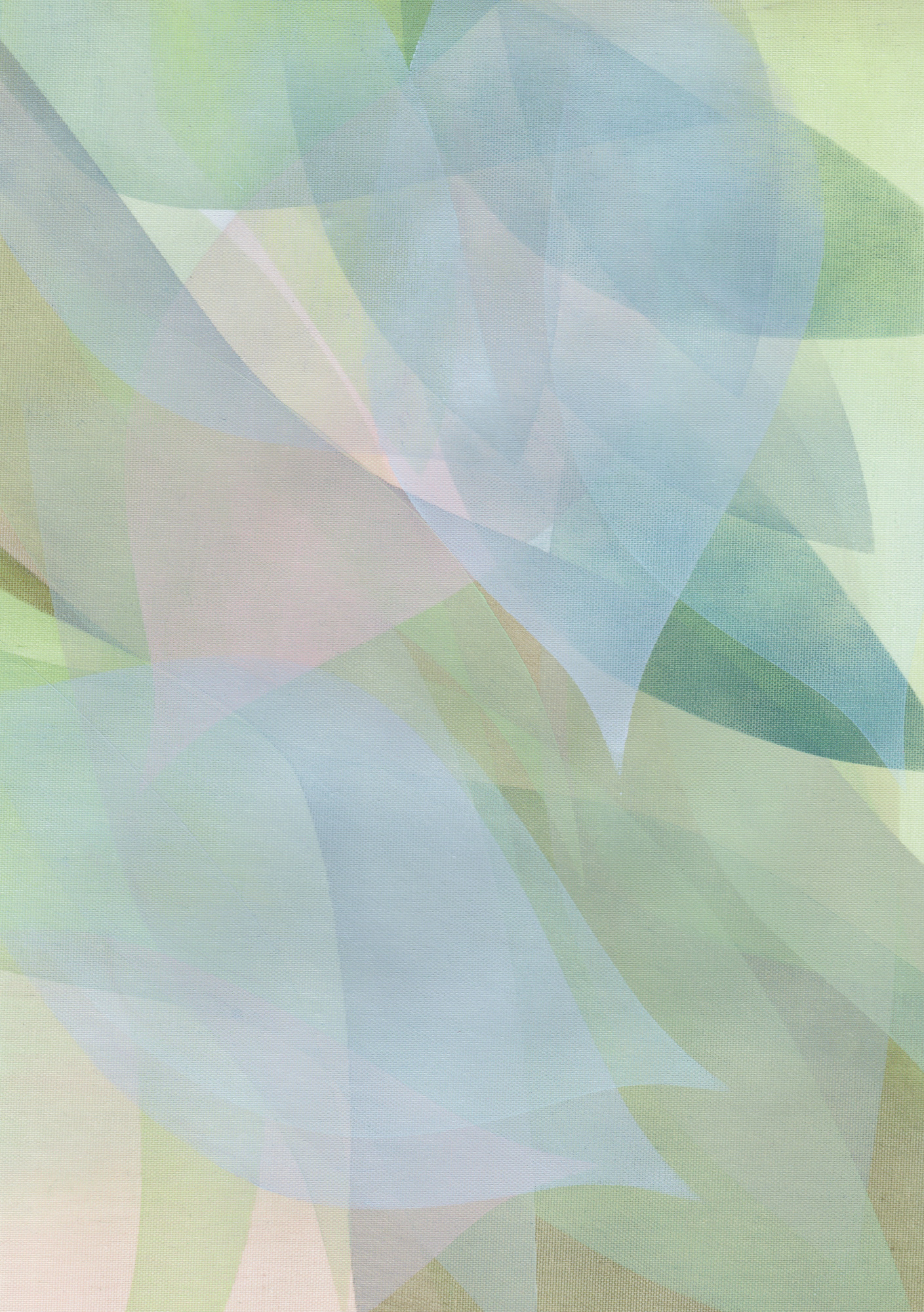 Zachte pastelbladeren in verticale compositie