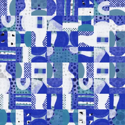 Mid century grid pattern five van little dean