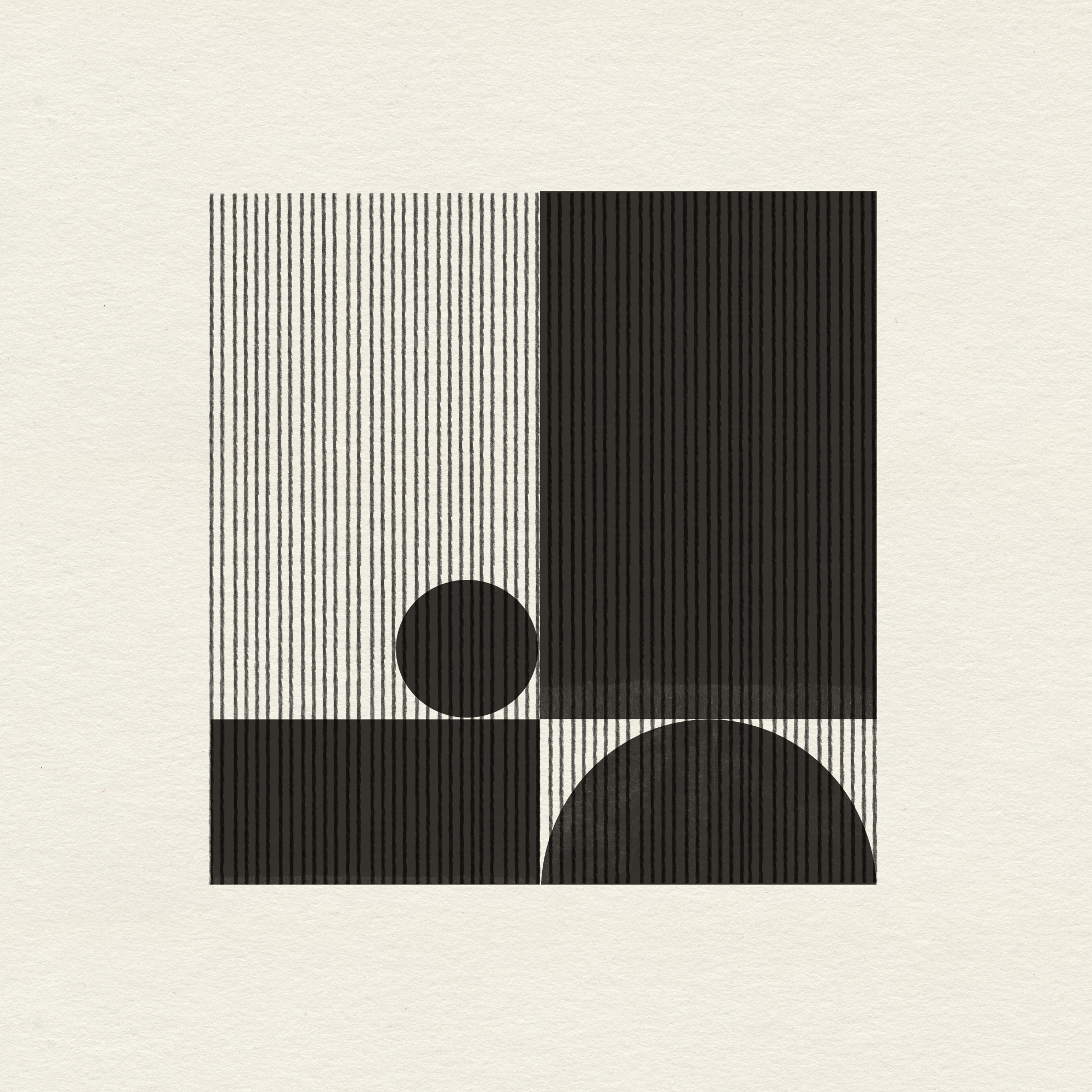 Geometrische harmonie in zwart-wit