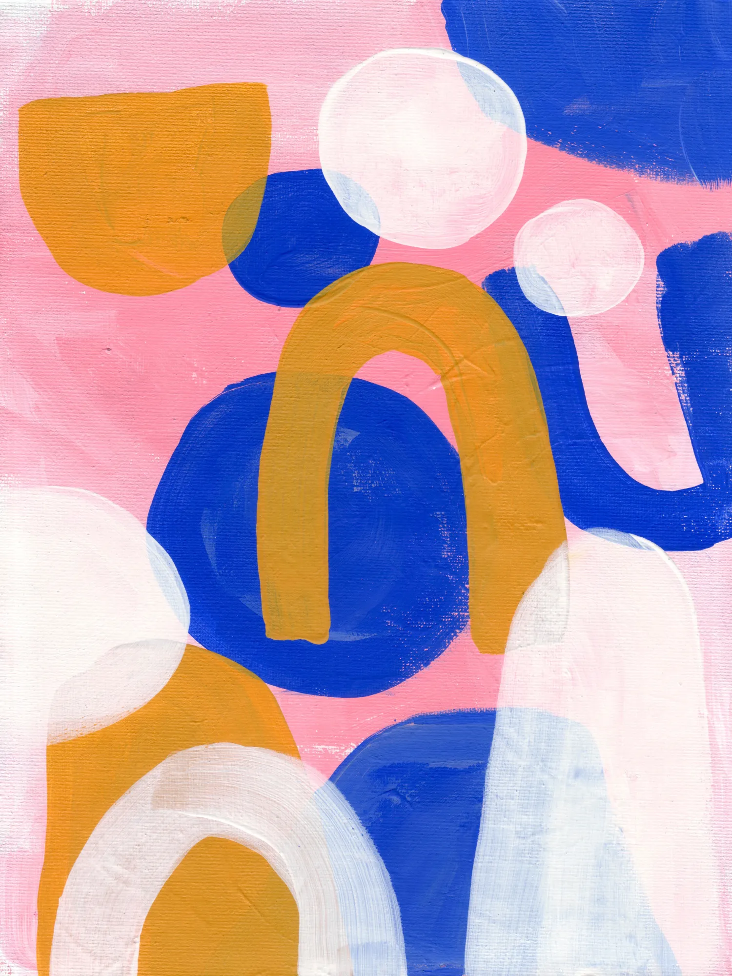 Abstracte buitenwereld in roze tinten