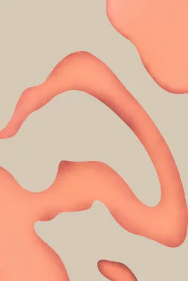 Coral waves van little dean in verticale abstractie