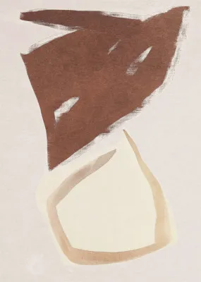 Geometrische figuur ii in warme tinten