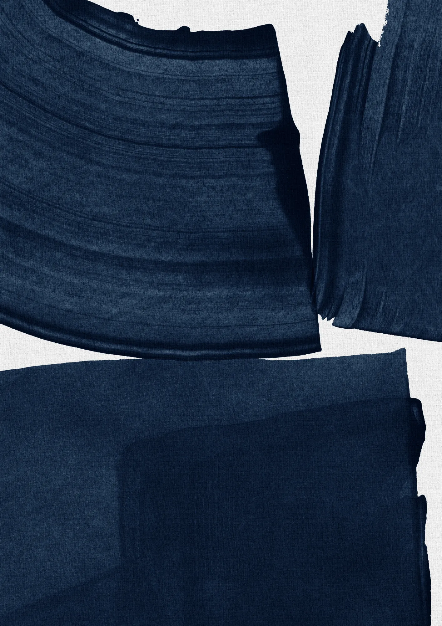 Minimalistisch blauw landschap in verticale compositie