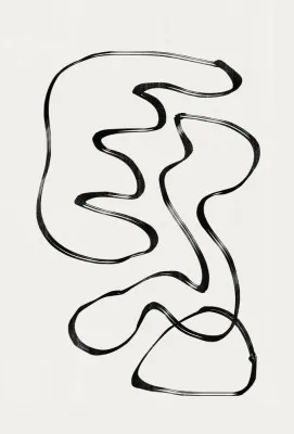Curved monochrome paths van the miuus studio