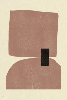Abstract balance in mocha mousse tinten