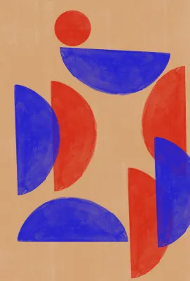 Geometrische harmonie in levendige kleuren