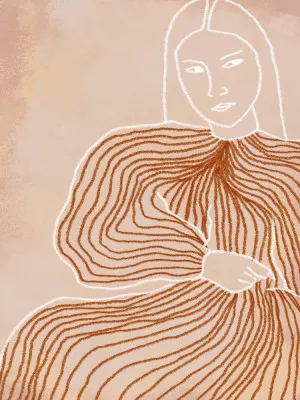 Flowing lines muse door treechild