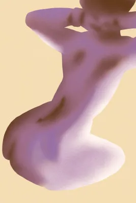 Paarse silhouet in zachte pasteltonen