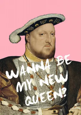 Verticale illustratie van een man met hoed en kleurrijke kleding in een buitenlucht scène