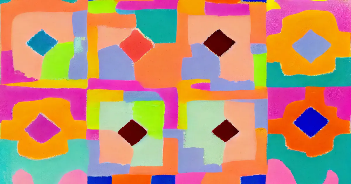 Vivid geometric tapestry door treechild