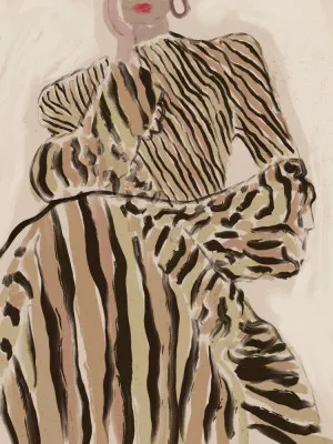 Zebra elegance in een modern landschap